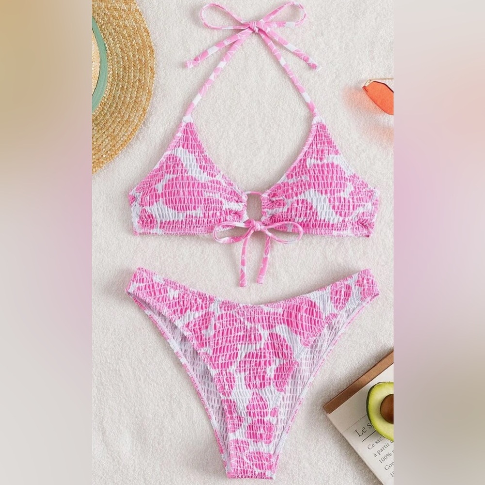 Pink Floral Bikini
